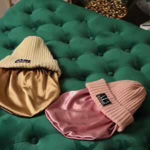 Satin Lined Beanie - Rose